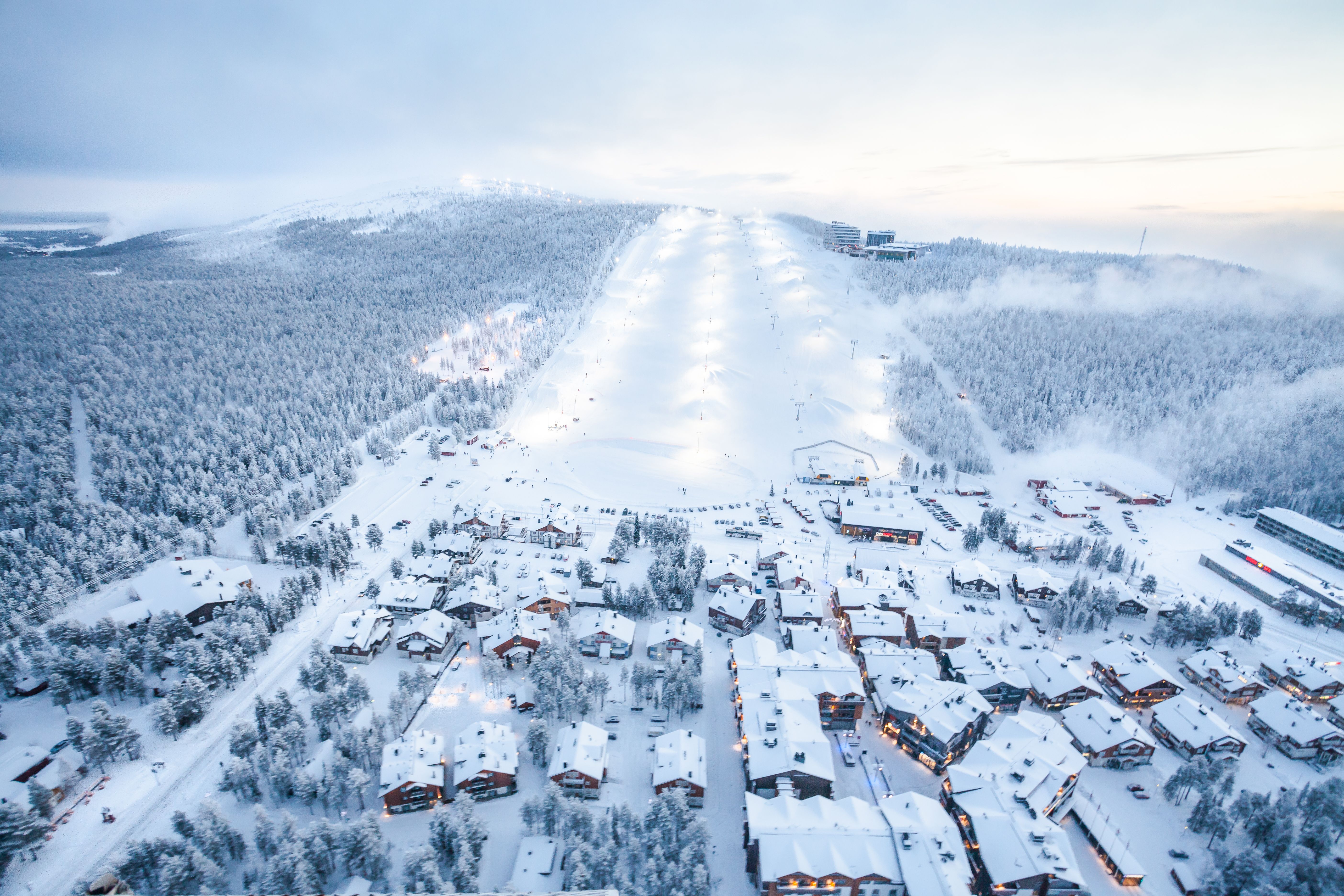 Il centro di Levi, in Lapponia